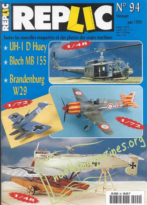 Replic 094 - UH-1D Huey, Bloch MB 155, Brandenburg W-29