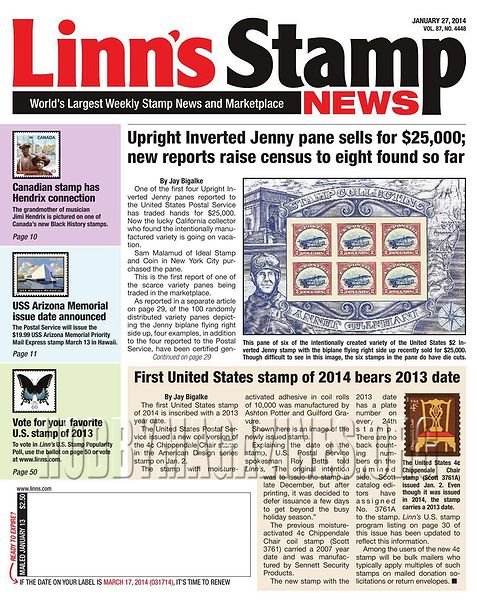 Linn's Stamp News 27 January 2014