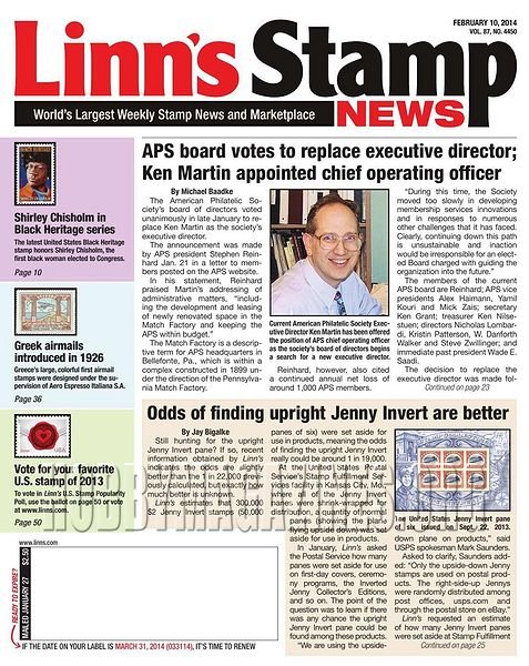 Linn's Stamp News 10 February 2014