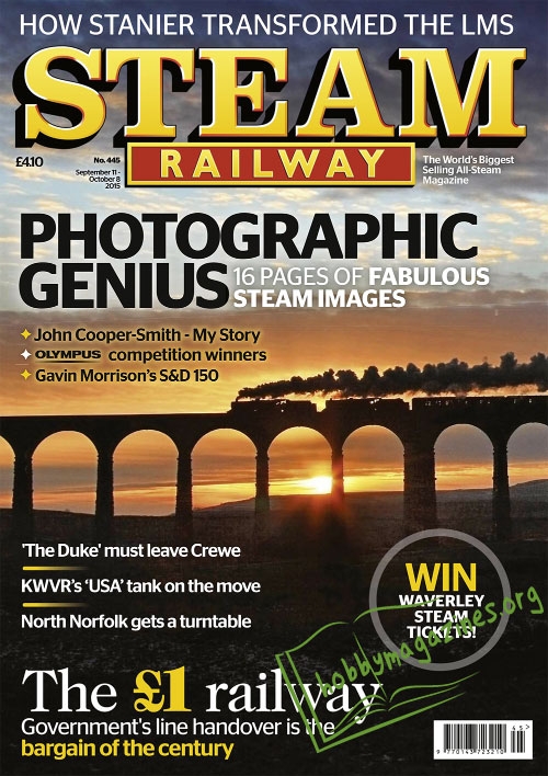 Steam Railway - September 11-October 8 2015