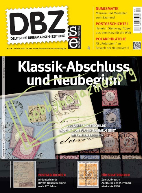 Deutsche Briefmarken-Zeitung Nr.4 - 7 Februar 2022